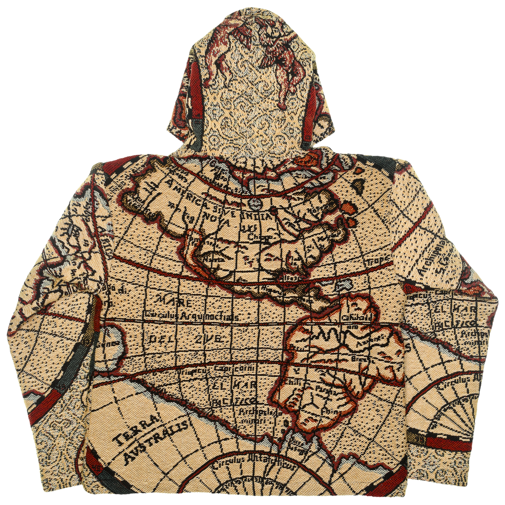 World Map Double Tapestry Zip Through