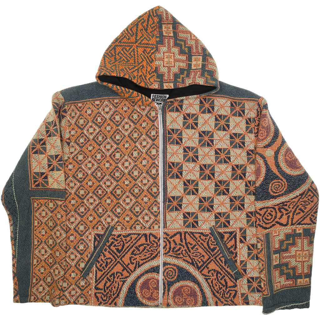 Patterned Double Tapestry Zip Through