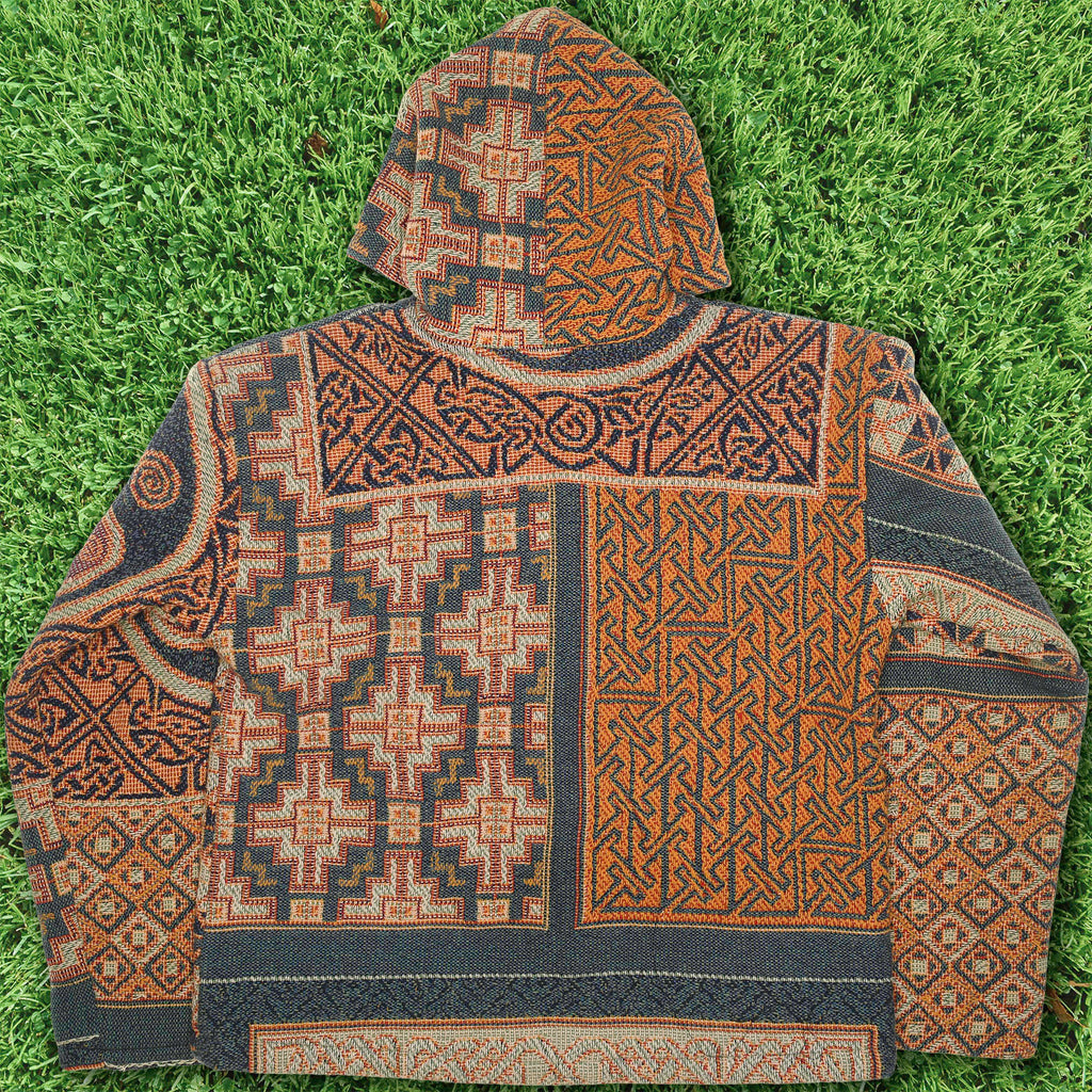 Patterned Full Zip Through Tapestry