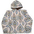 Peacock Feather Coastal Nomad Quilt Hoodie
