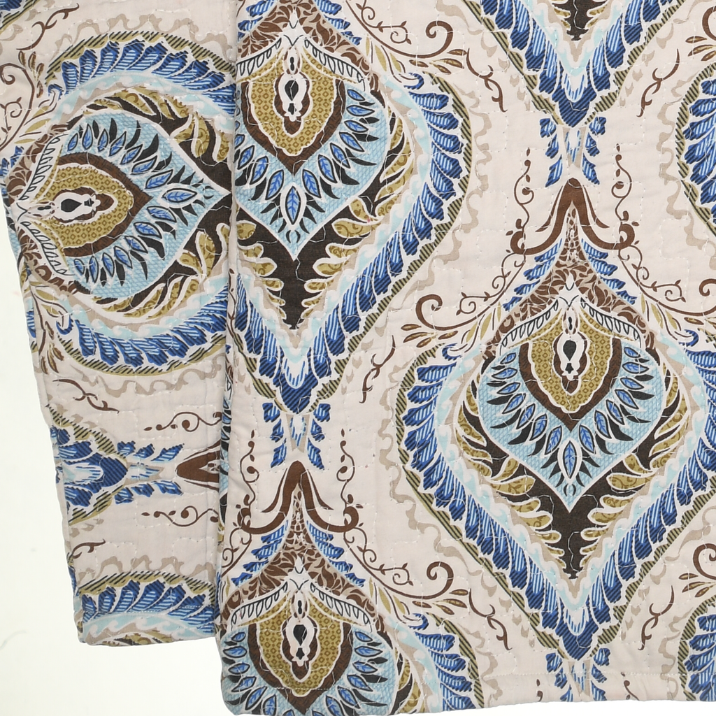 Peacock Feather Coastal Nomad Quilt Hoodie