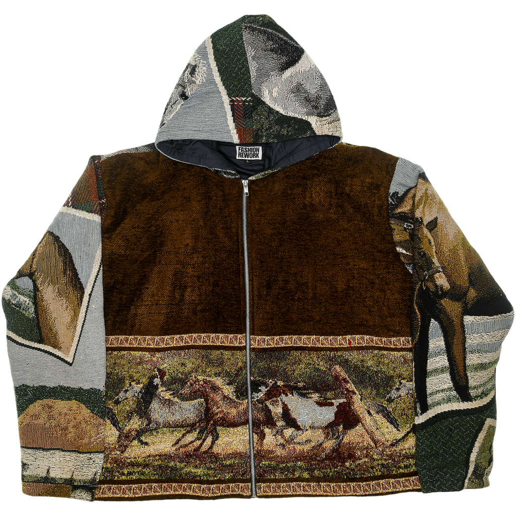 Horse Mix Double Tapestry Zip Through