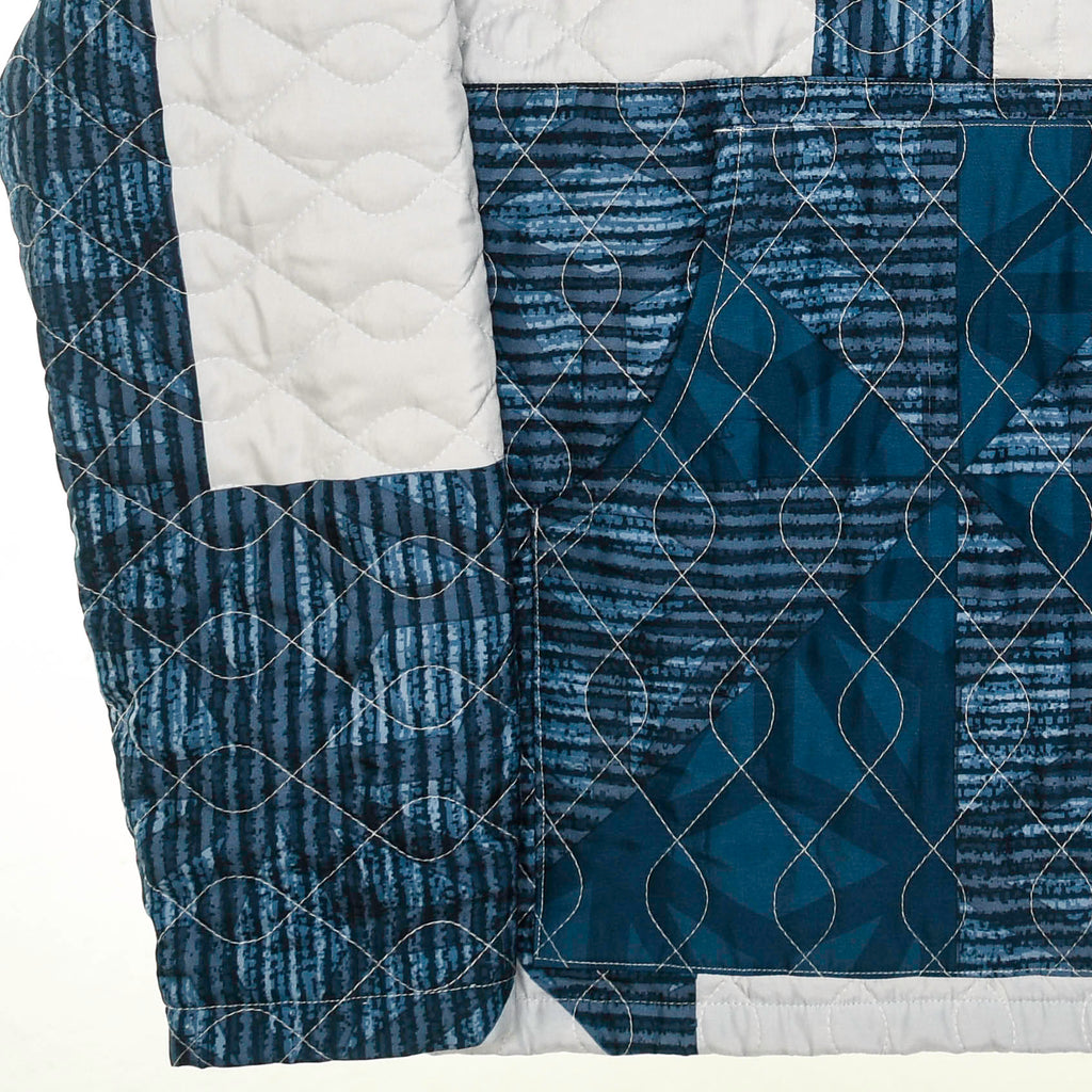 Dark Blue Triangular Coastal Nomad Hoodie