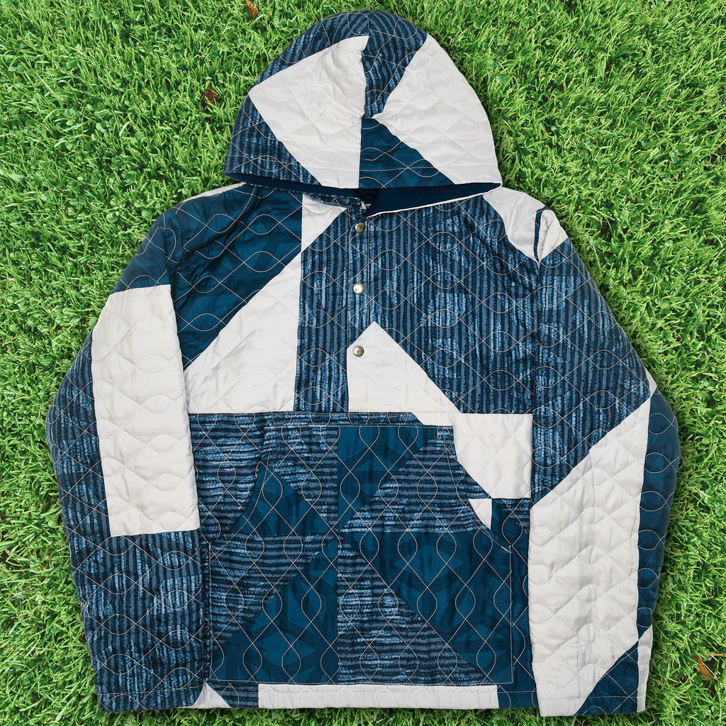 Dark Blue Triangular Coastal Nomad Hoodie