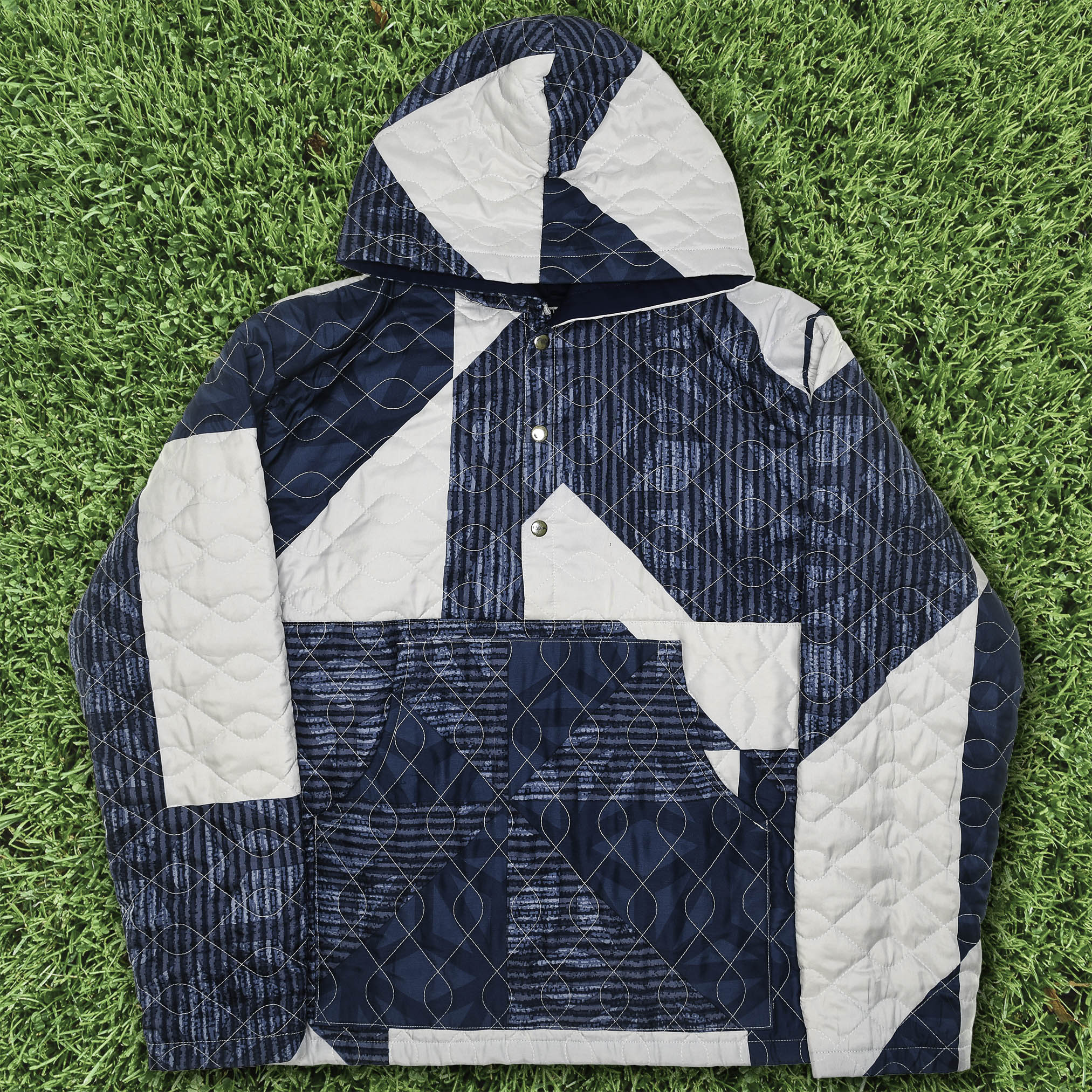 Dark Blue Triangular Coastal Nomad Hoodie