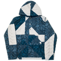 Dark Blue Triangular Coastal Nomad Quilt Hoodie