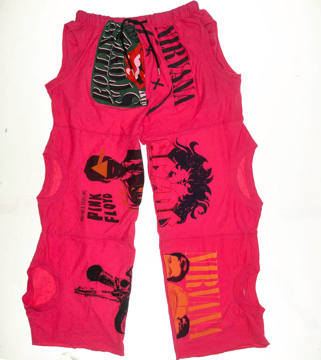 Pink Band Tee Pants