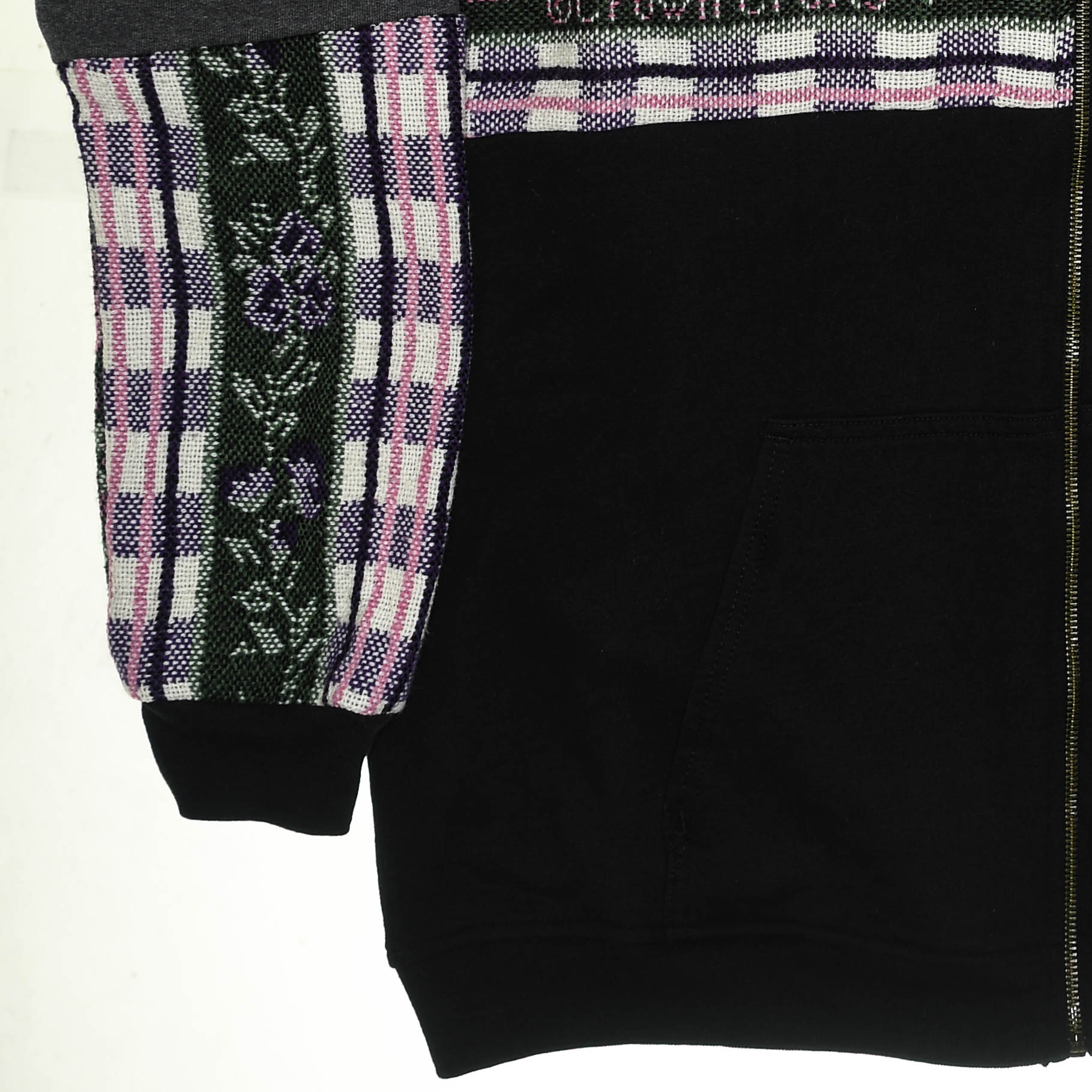 Purple Patchwork Tapestry Zip Up Hoodie