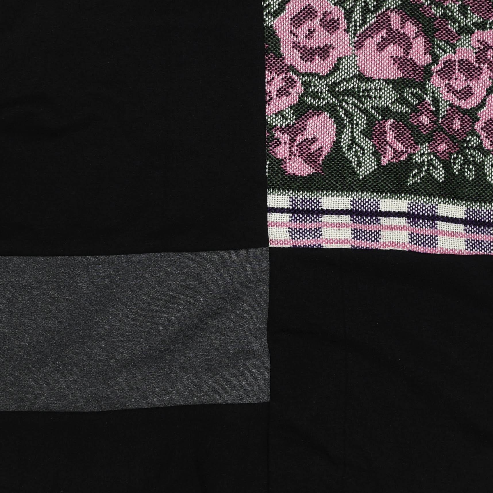 Purple Patchwork Tapestry Zip Up Hoodie