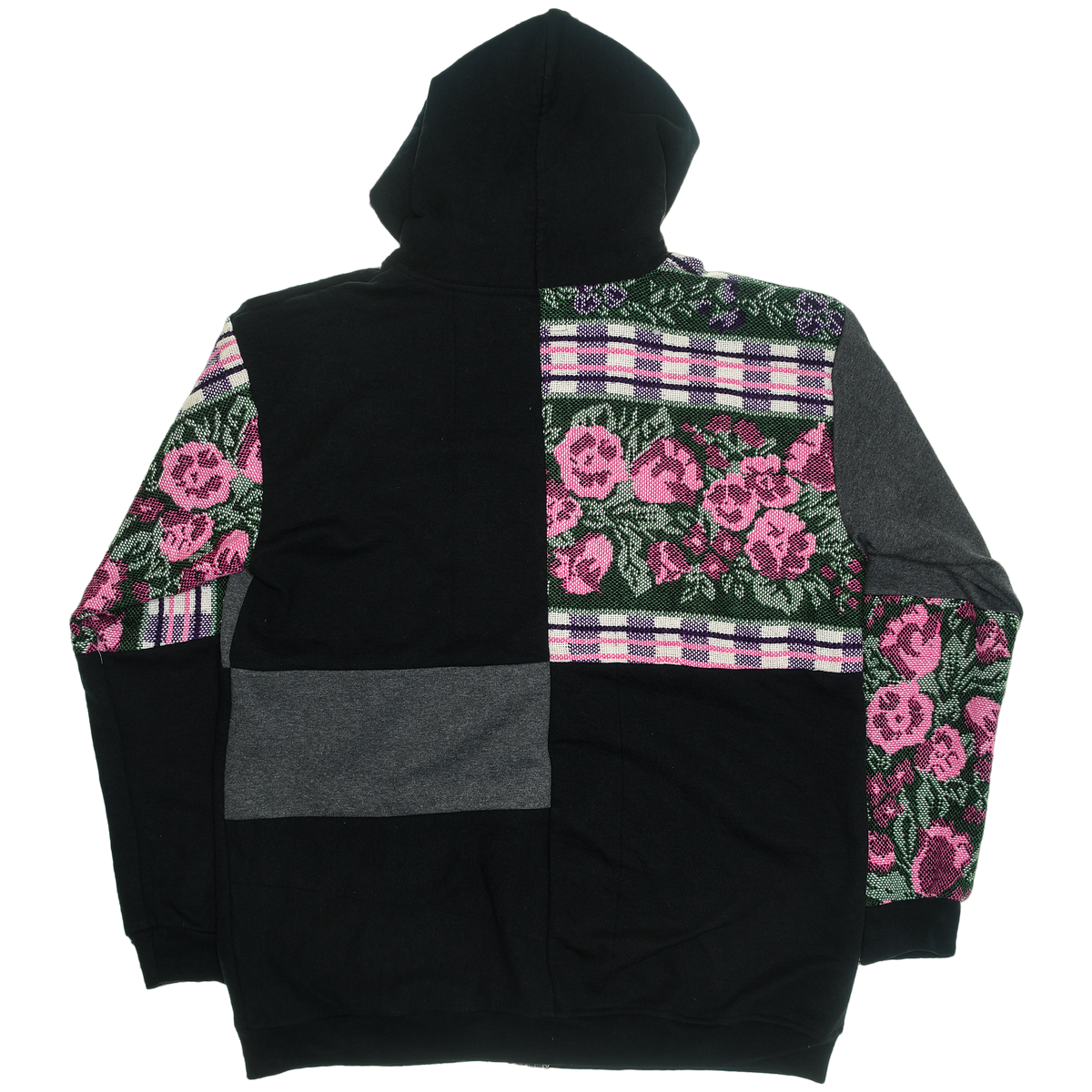 Purple Patchwork Tapestry Zip Up Hoodie