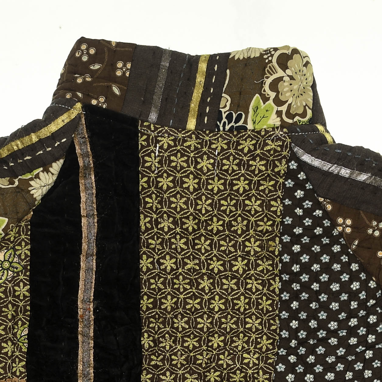 Brown Floral Quilt Bomber Jacket