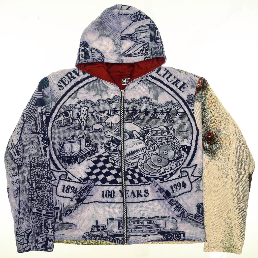 Farm Land Double Tapestry Zip Coat