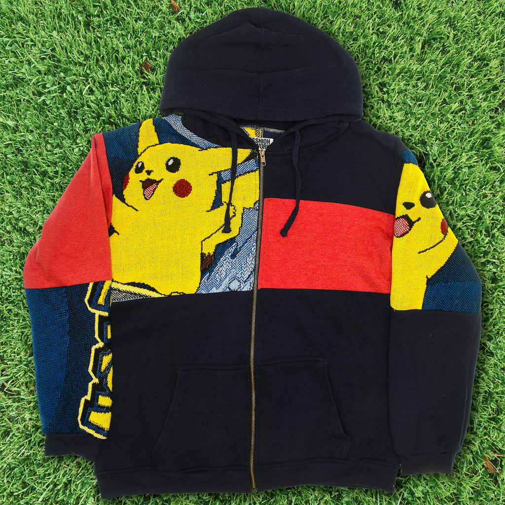 Pikachu Patchwork Tapestry Zip Up
