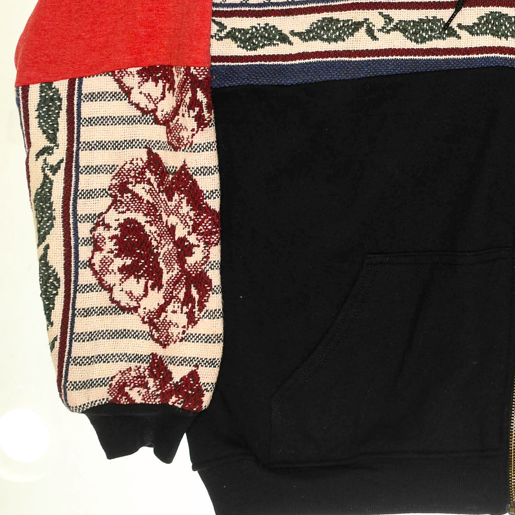 Floral Wallpaper Patchwork Tapestry Zip Up