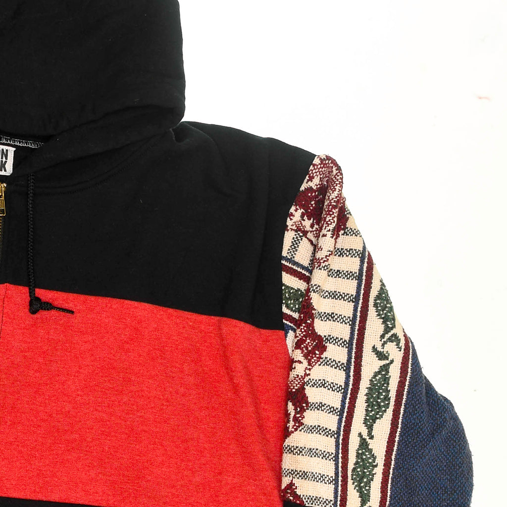 Floral Wallpaper Patchwork Tapestry Zip Up