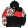 Floral Wallpaper Patchwork Tapestry Zip Up