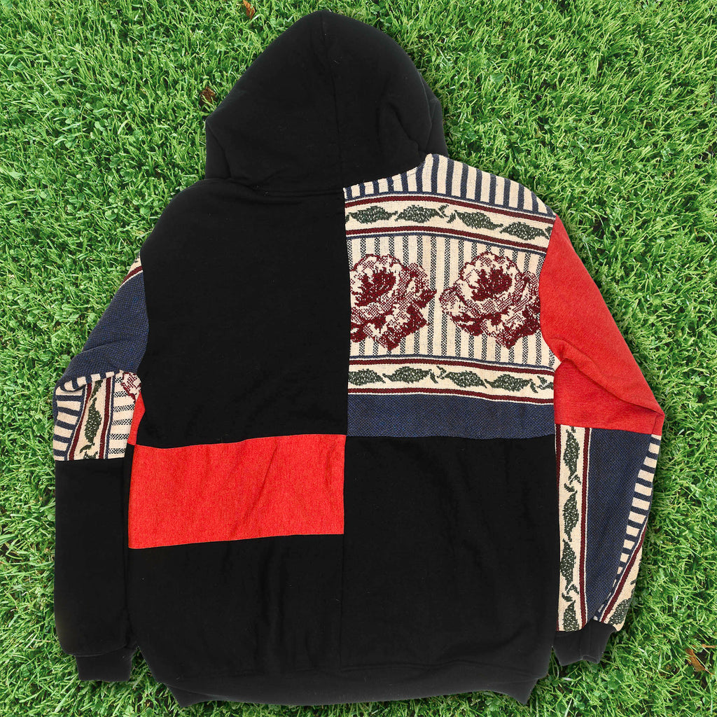 Floral Wallpaper Patchwork Tapestry Zip Up