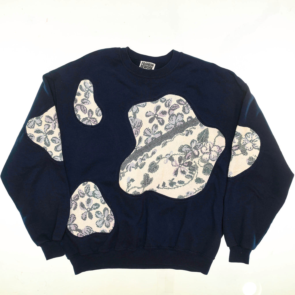Dainty Purple Florals Amoeba Tapestry Pullover