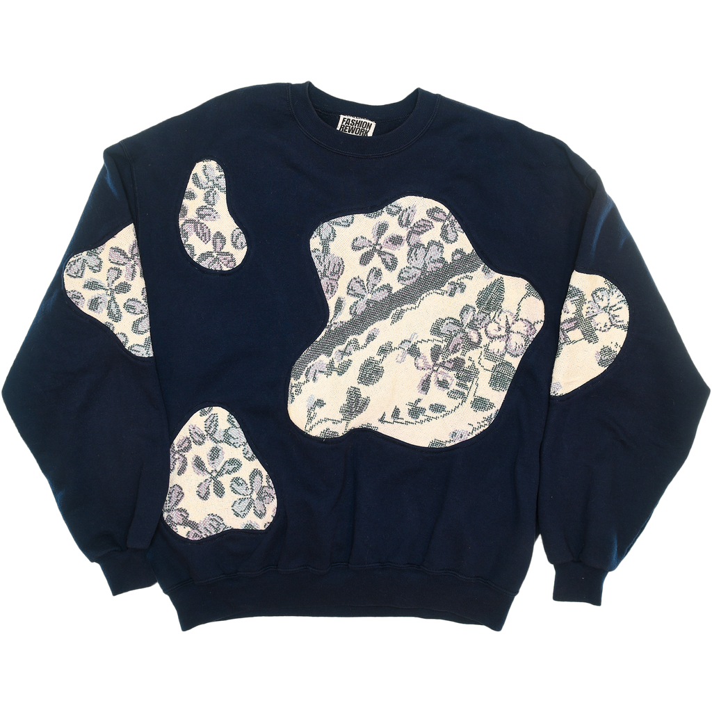 Dainty Purple Florals Amoeba Tapestry Pullover