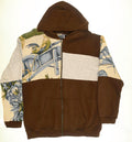 Garden Scene Patchwork Tapestry Zip Up