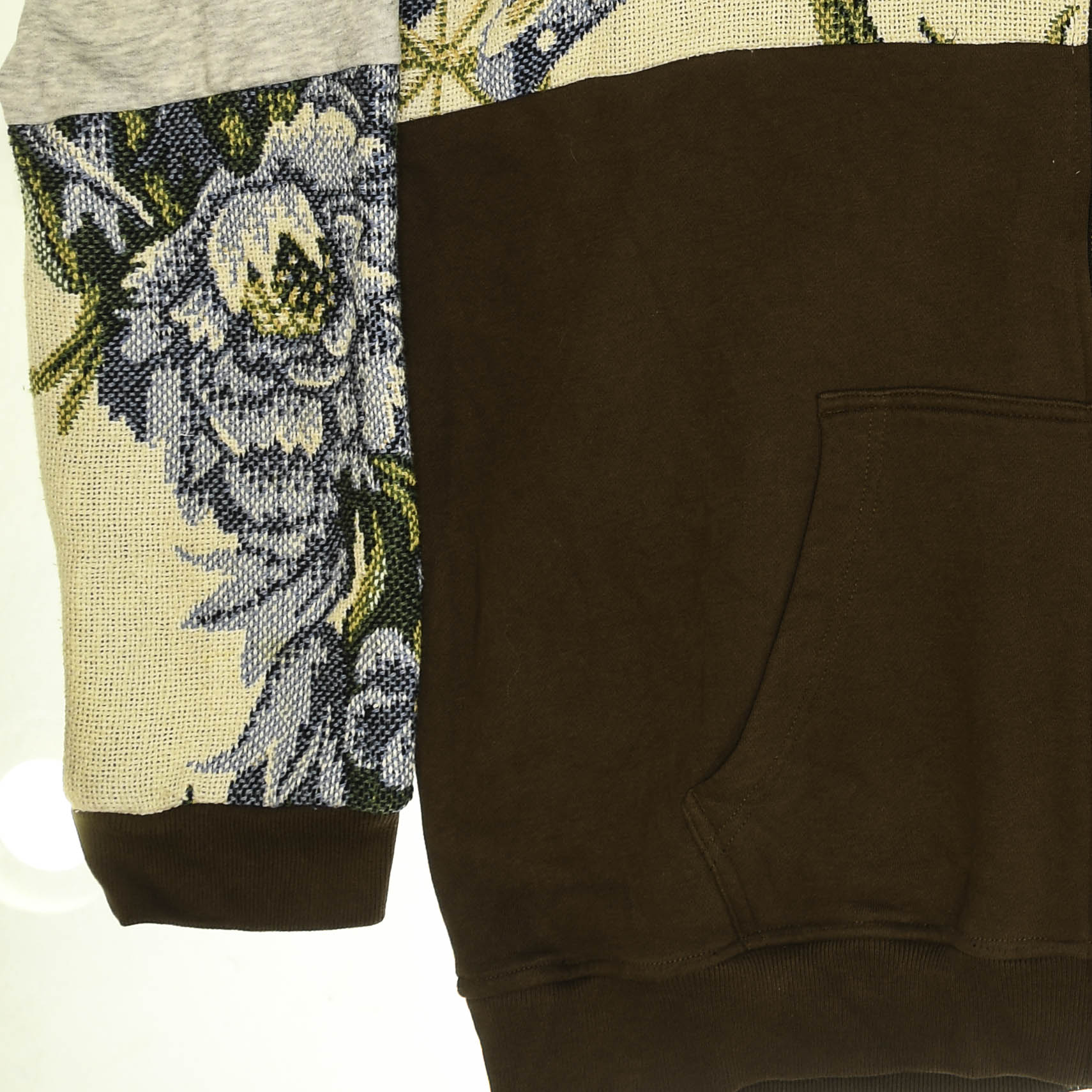 Garden Scene Patchwork Tapestry Zip Up