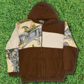 Garden Scene Patchwork Tapestry Zip Up