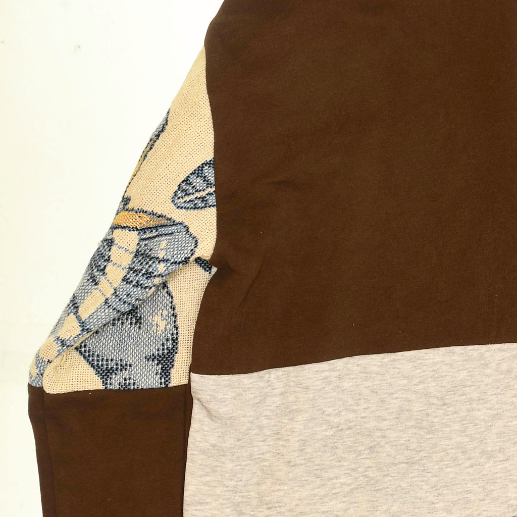 Garden Scene Patchwork Tapestry Zip Up