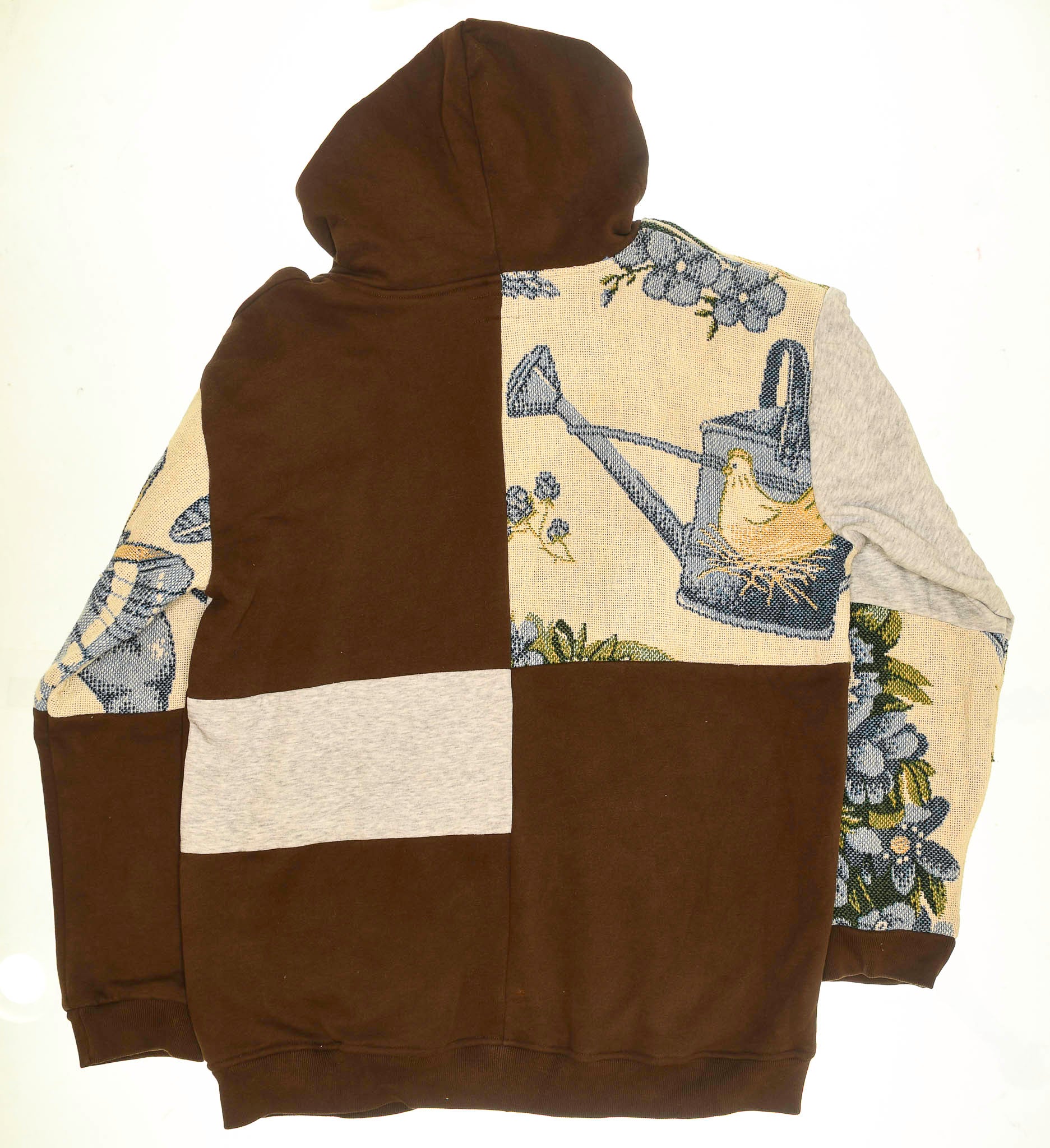 Garden Scene Patchwork Tapestry Zip Up