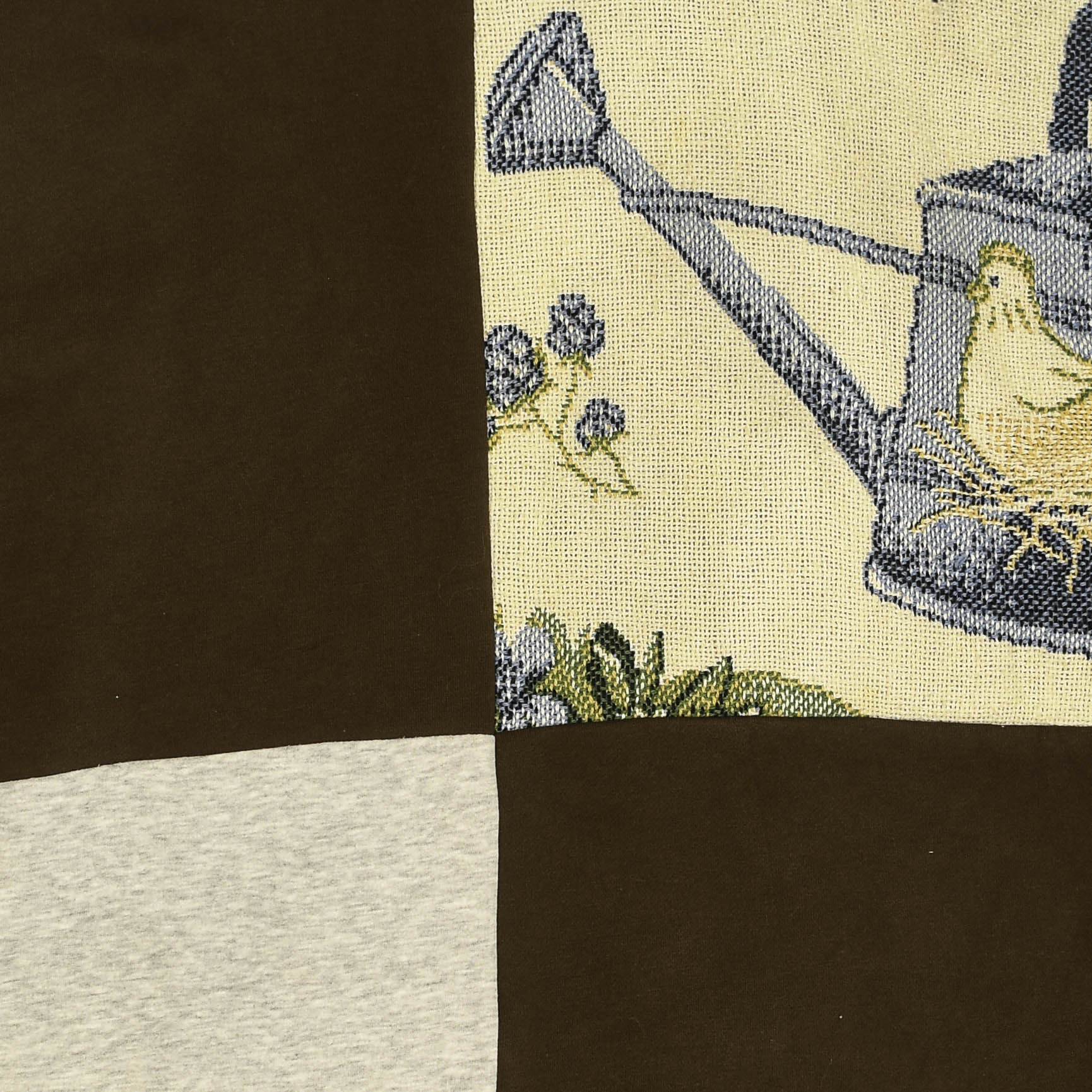 Garden Scene Patchwork Tapestry Zip Up