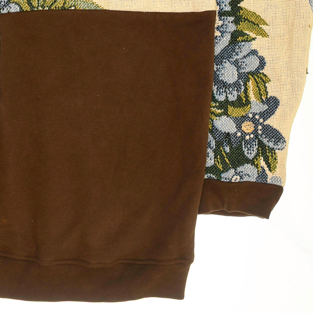 Garden Scene Patchwork Tapestry Zip Up