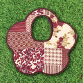 Red Floral Flower Quilt Purse