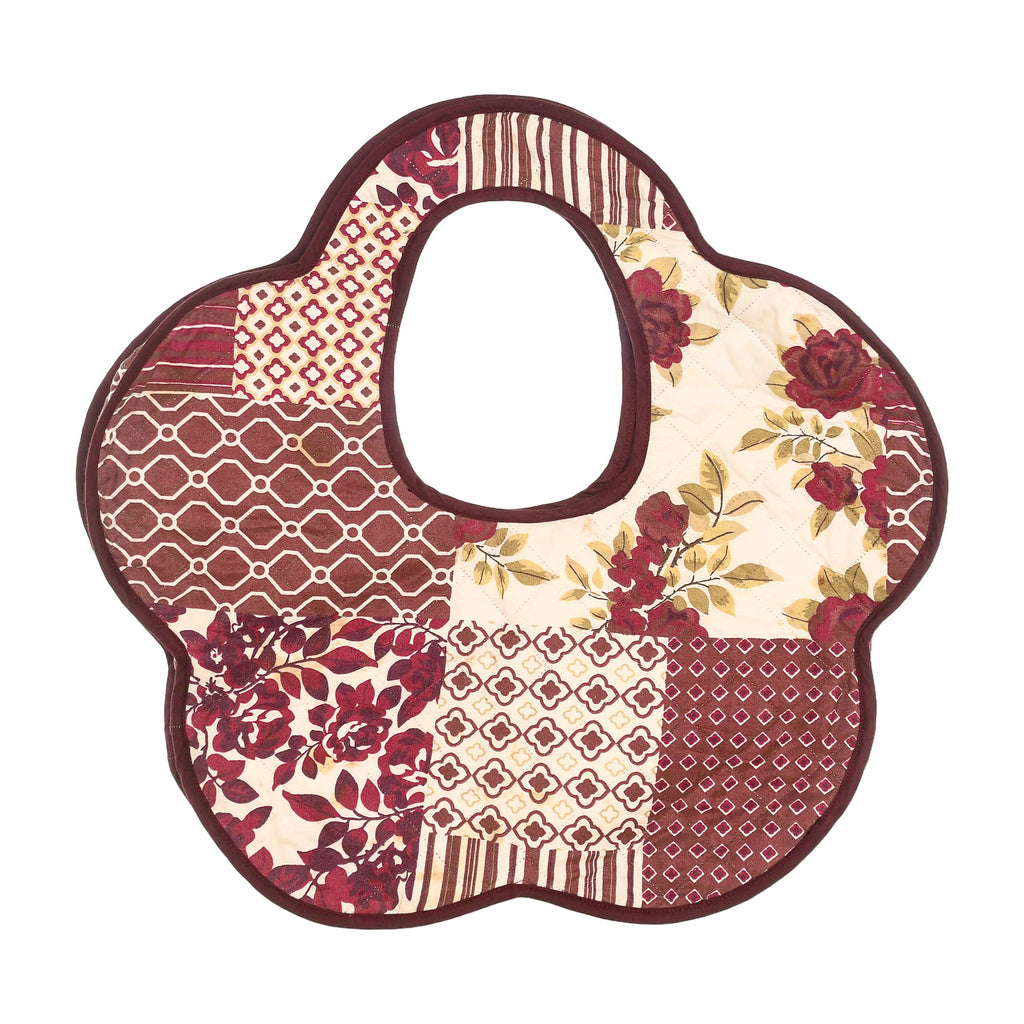 Red Floral Flower Quilt Purse