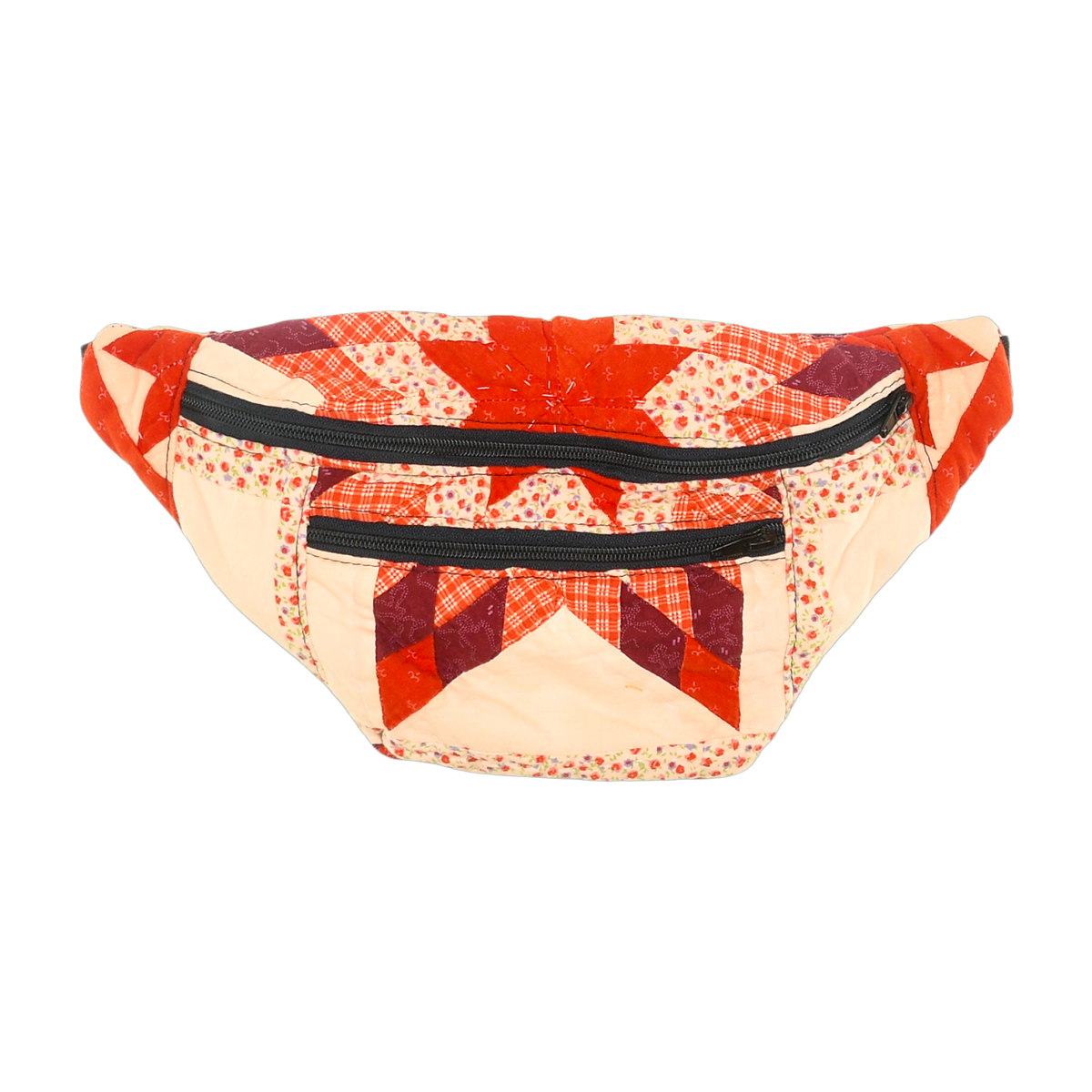 Patchwork Quilt Waist Bag | Red Star