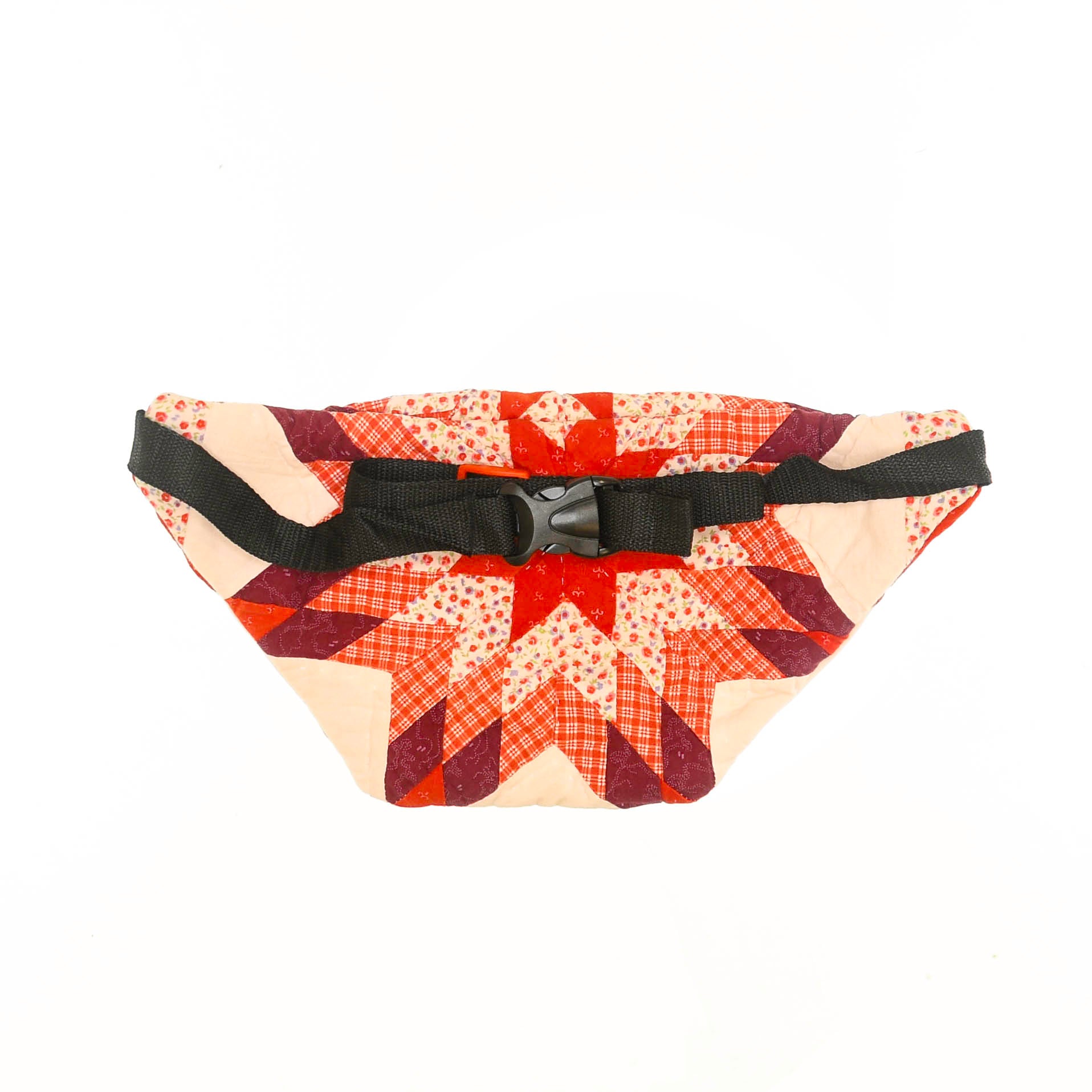 Patchwork Quilt Waist Bag | Red Star