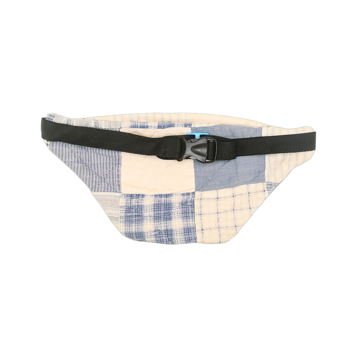 Patchwork Quilt Waist Bag | Cream + Blue Plaid