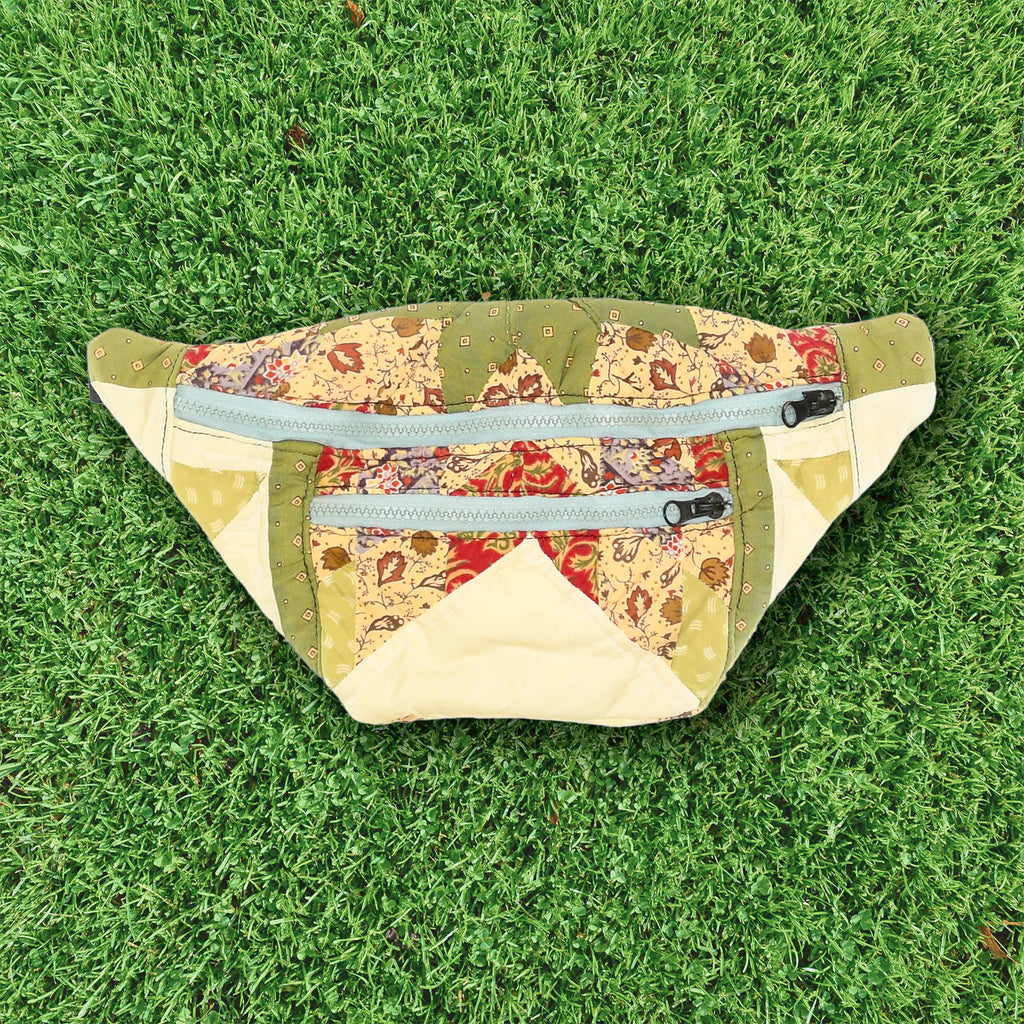 Patchwork Quilt Waist Bag | Floral + Cream