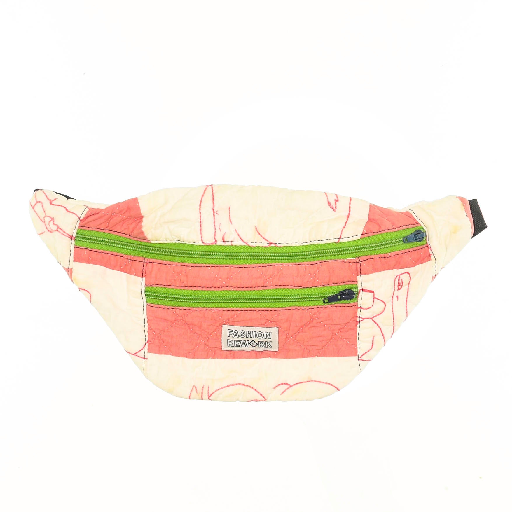 Patchwork Quilt Waist Bag | Pink + Cream