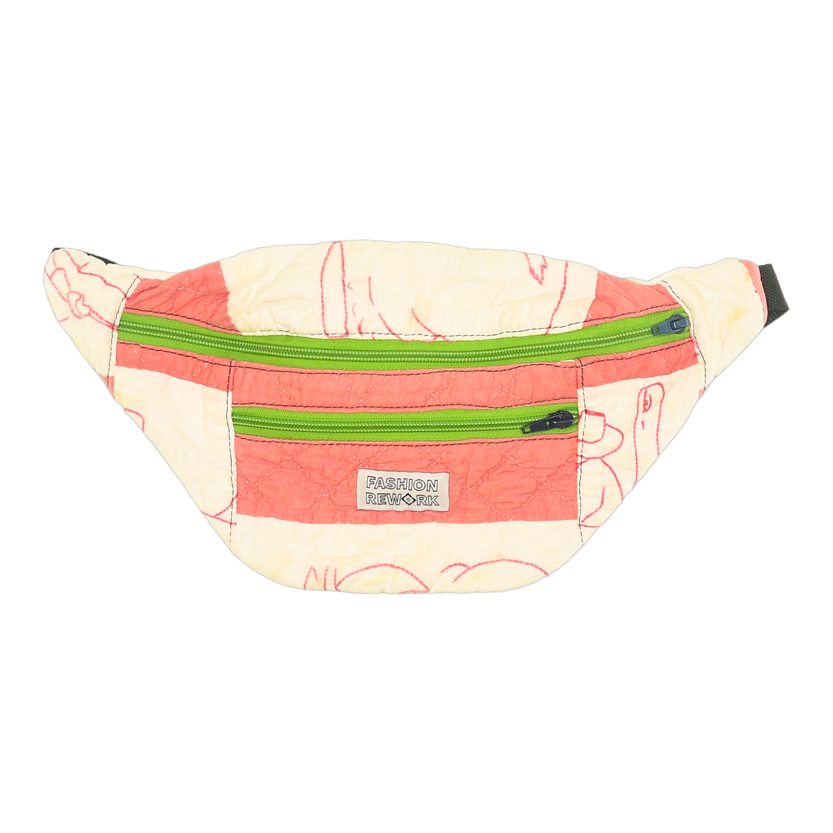 Patchwork Quilt Waist Bag | Pink + Cream