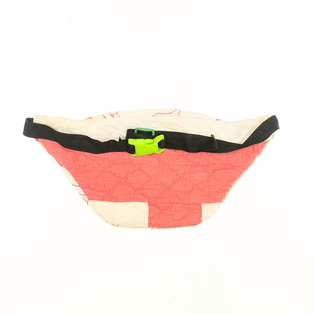 Patchwork Quilt Waist Bag | Pink + Cream