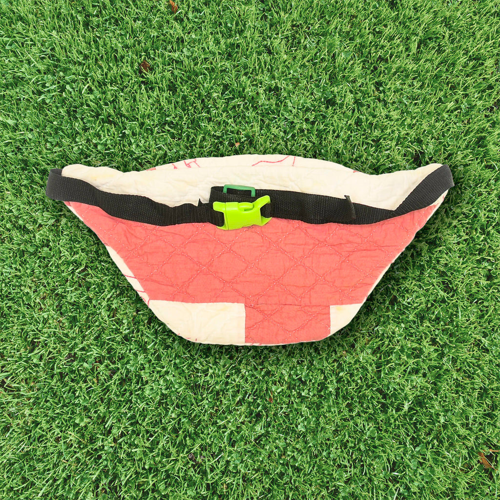 Patchwork Quilt Waist Bag | Pink + Cream