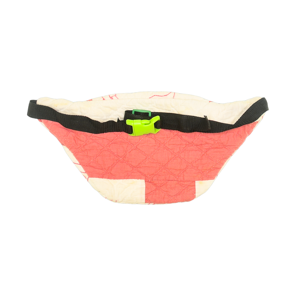 Patchwork Quilt Waist Bag | Pink + Cream