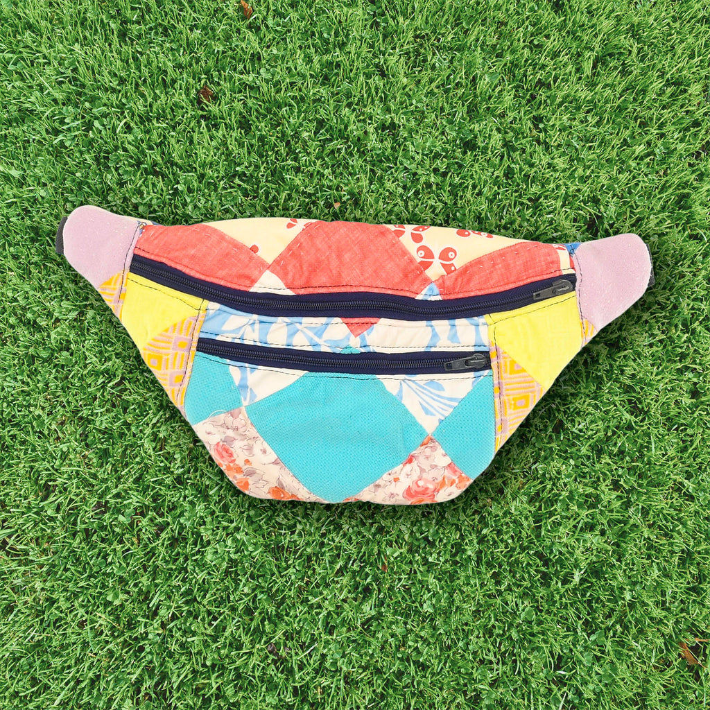 Patchwork Quilt Waist Bag | Bright Colorblock