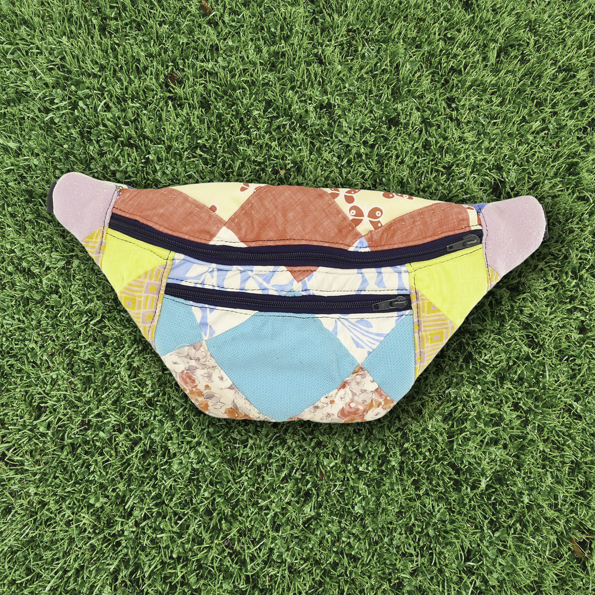 Patchwork Quilt Waist Bag | Bright Colorblock