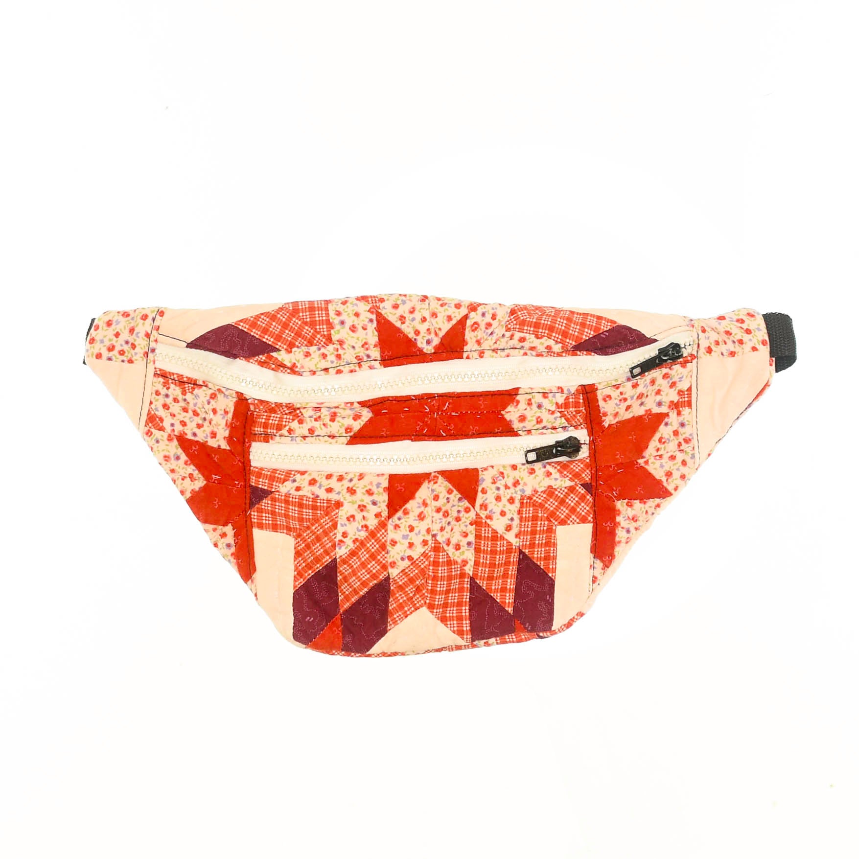 Patchwork Quilt Waist Bag | Red Geometric