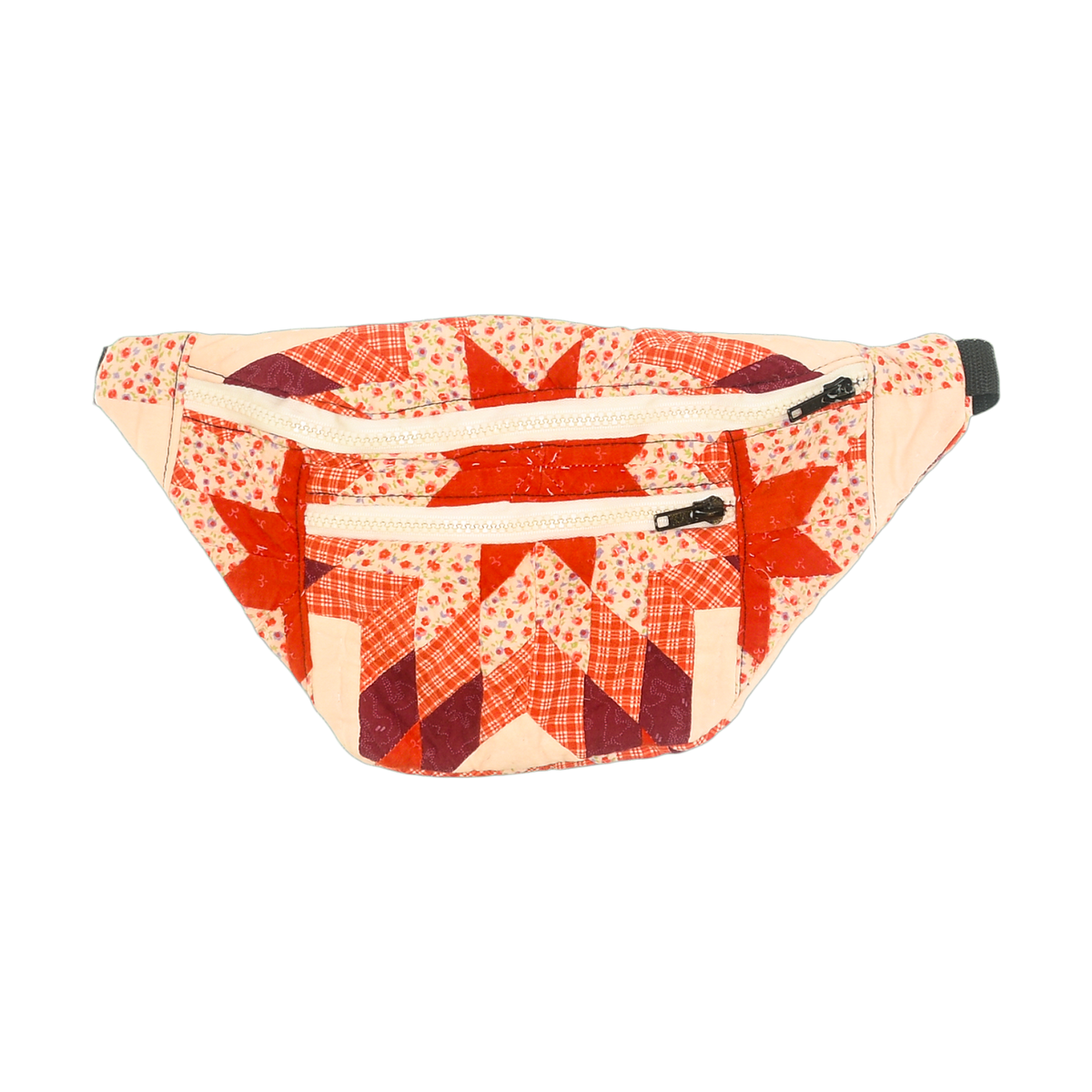 Patchwork Quilt Waist Bag | Red Geometric