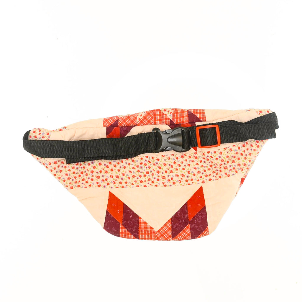Patchwork Quilt Waist Bag | Red Geometric