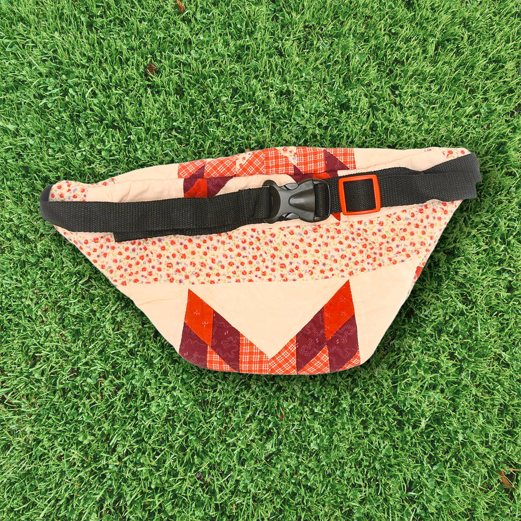 Patchwork Quilt Waist Bag | Red Geometric