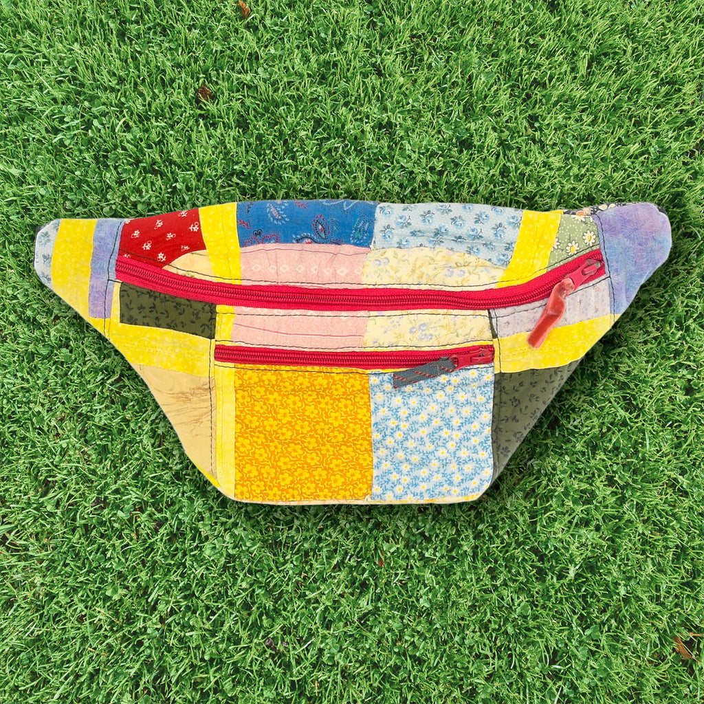 Patchwork Quilt Waist Bag | Sunshine Colorblock