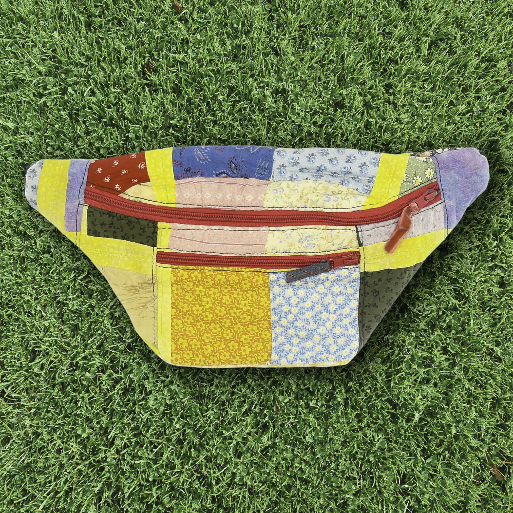 Patchwork Quilt Waist Bag | Sunshine Colorblock