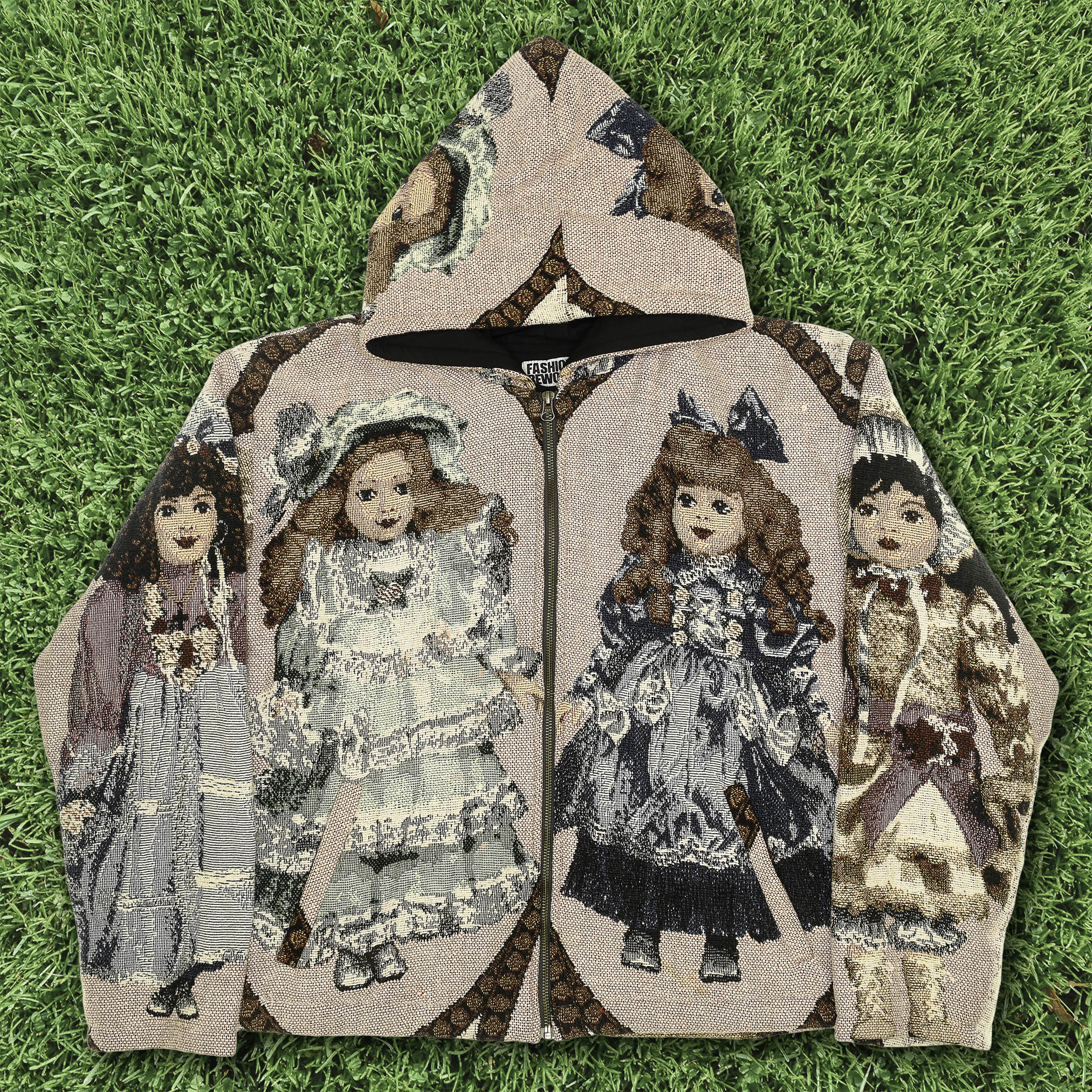 Victorian Doll Full Tapestry Zip Through